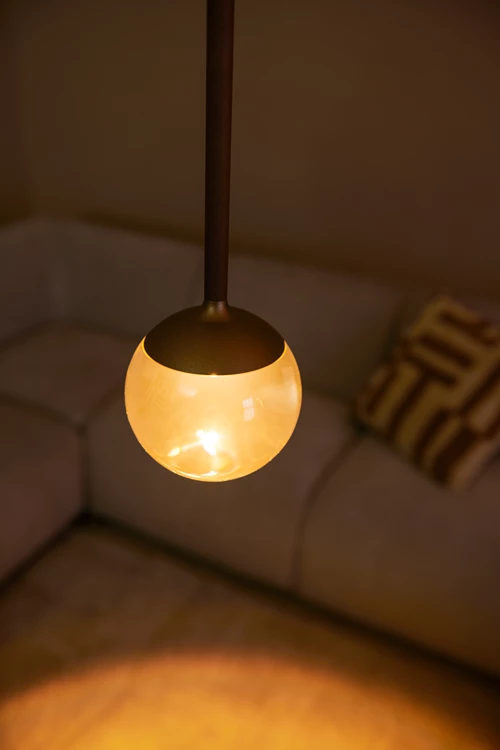 Lucide CALINA - Pendant light - Ø 9,9 cm - LED Dim. - CCT - 1x7W 2200K/3300K - With replaceable LED module - Coffee - Premium - atmosphere 4